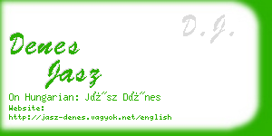 denes jasz business card